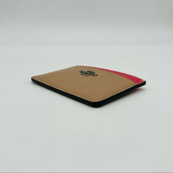 Coach Taupe Multi Color Card Case - Picture 6 of 14